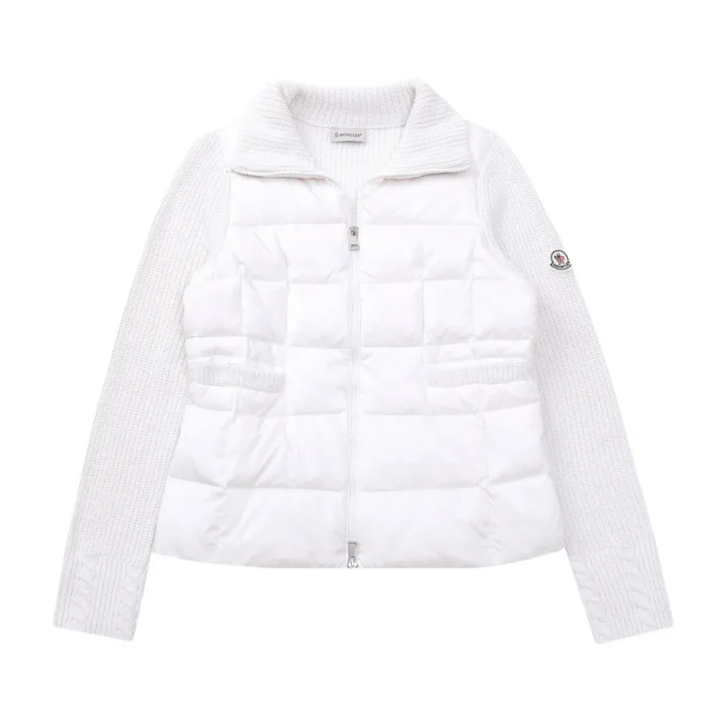 Replica Moncler M30 Knit Down Jacket White Reps - RepLuxe