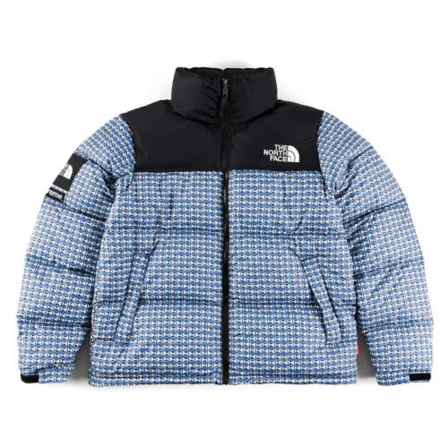 src_0-425 Replica Supreme TNF Studded Logo Hooded Puffer Blue Reps - RepLuxe