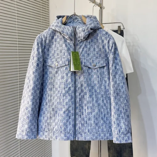 src_0-428 Replica Gucci Jacquard Denim Down Jacket Blue Regular Reps - RepLuxe