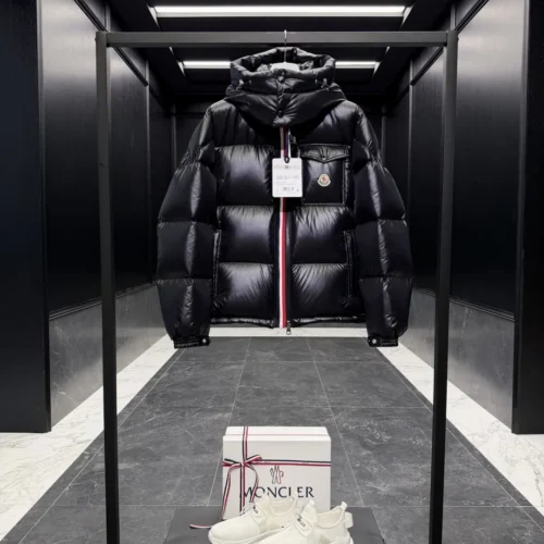 src_0-430 Replica Moncler Montbeliard Down Jacket Black Short Reps - RepLuxe