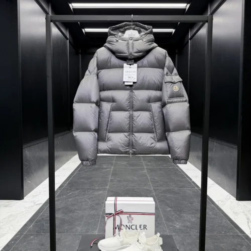 src_0-433 Replica Moncler Couyere Down Jacket Grey Hooded Reps - RepLuxe