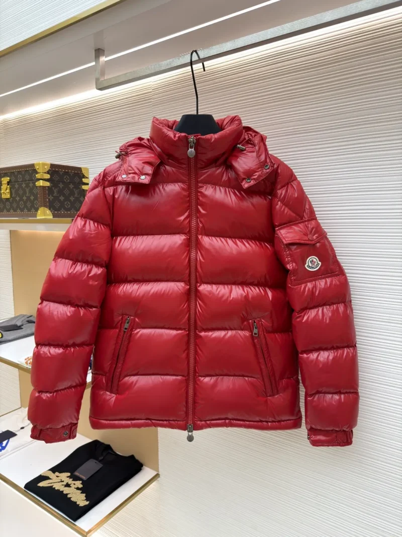 Replica Moncler Maya Down Jacket Red Hooded Reps - RepLuxe