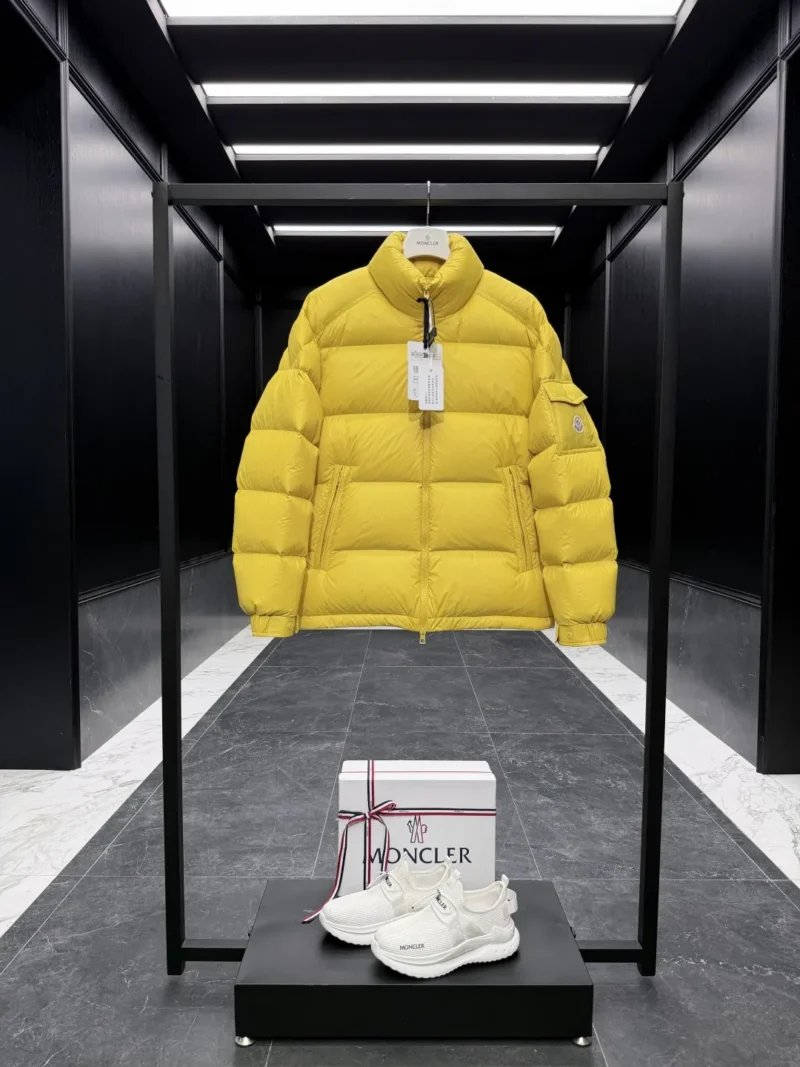 Replica Moncler Levitha Down Jacket Yellow Quilted Reps - RepLuxe