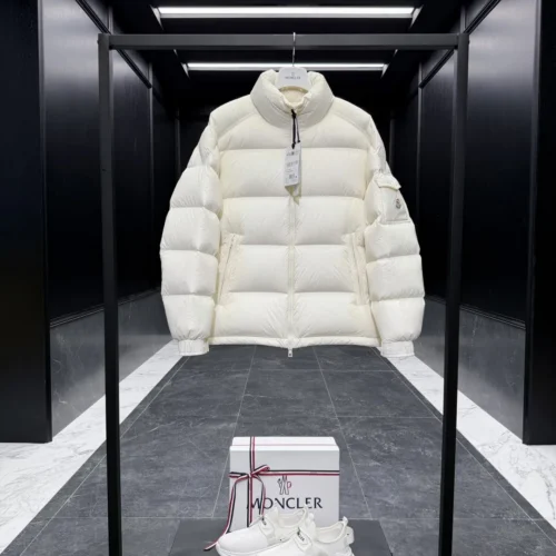 src_0-441 Replica Moncler Levitha Down Jacket White Stand Collar Reps - RepLuxe