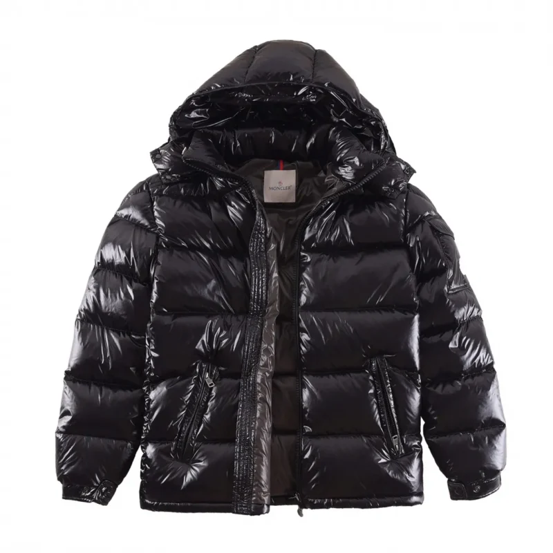 Replica Moncler Maya Down Jacket Black Hooded Reps - RepLuxe