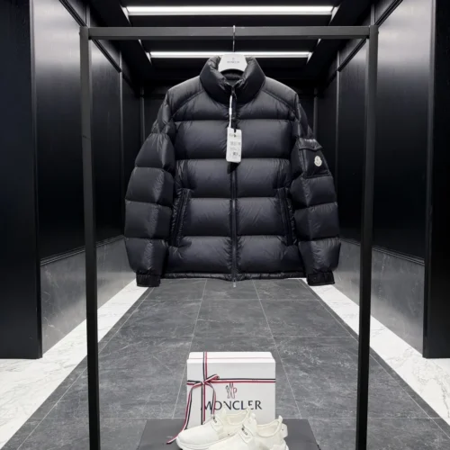 src_0-443 Replica Moncler Levitha Down Jacket Black Short Reps - RepLuxe