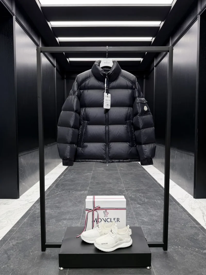 Replica Moncler Levitha Down Jacket Black Short Reps - RepLuxe
