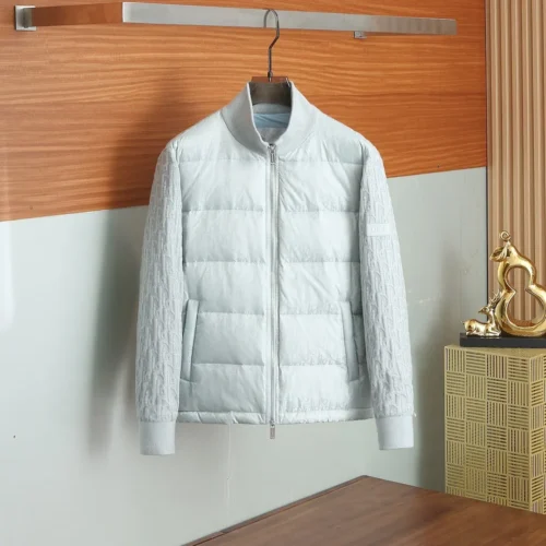 src_0-451 Replica Dior Knit Down Jacket Light Grey Unisex Reps - RepLuxe