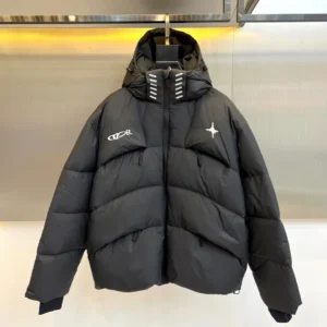 Replica Dior Glacier Down Jacket Black Hooded Reps - RepLuxe
