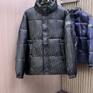 Replica Dior Winter Down Jacket Black Monogram Reps - RepLuxe