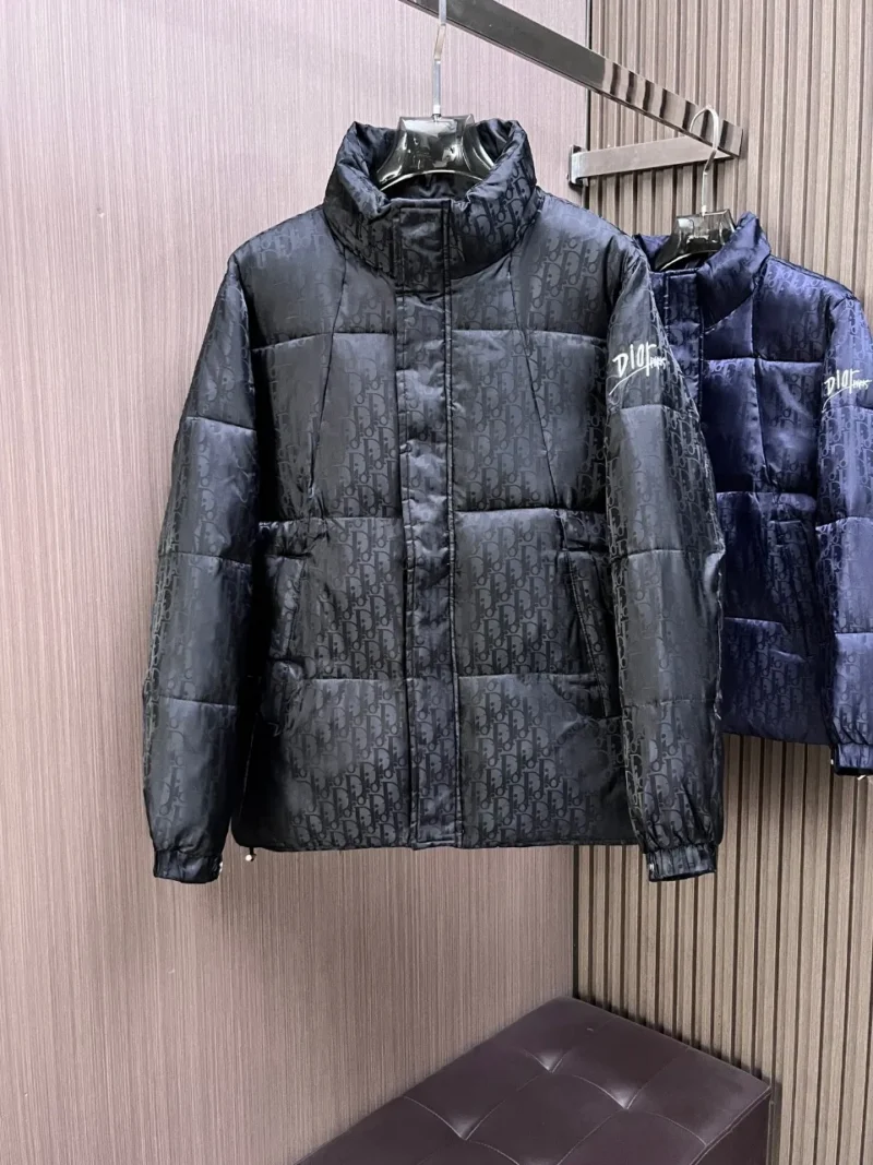 Replica Dior Winter Down Jacket Black Monogram Reps - RepLuxe
