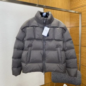 Replica Dior Stand Collar Down Jacket Gray Reps - RepLuxe