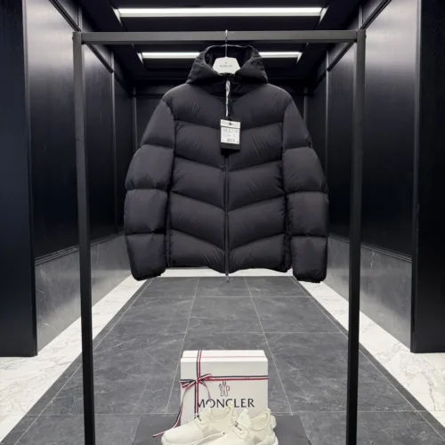 src_0-49 Replica Moncler Forez Down Jacket Black Hooded Reps - RepLuxe