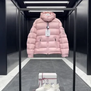 Replica Moncler Maire Short Down Jacket Pink Glossy Reps - RepLuxe