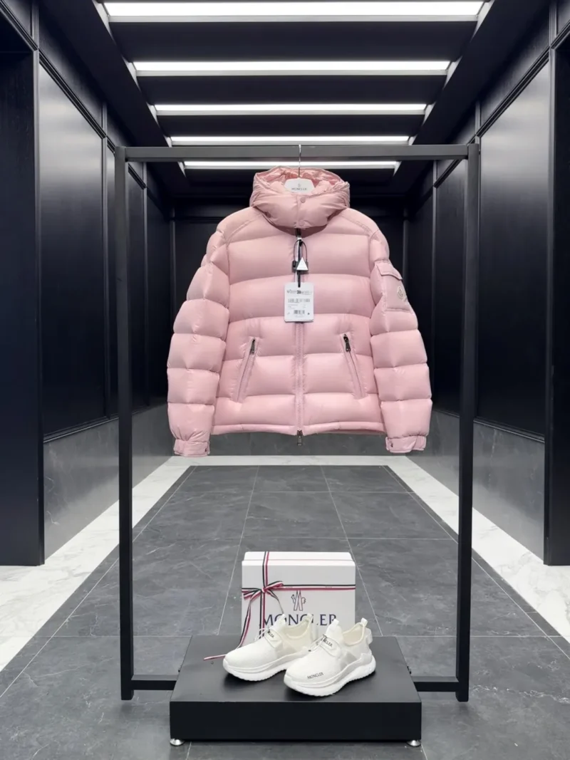 Replica Moncler Maire Short Down Jacket Pink Glossy Reps - RepLuxe