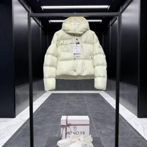 Replica Moncler Erea Short Down Jacket Cream Quilted Reps - RepLuxe