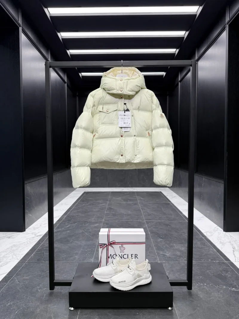 Replica Moncler Erea Short Down Jacket Cream Quilted Reps - RepLuxe