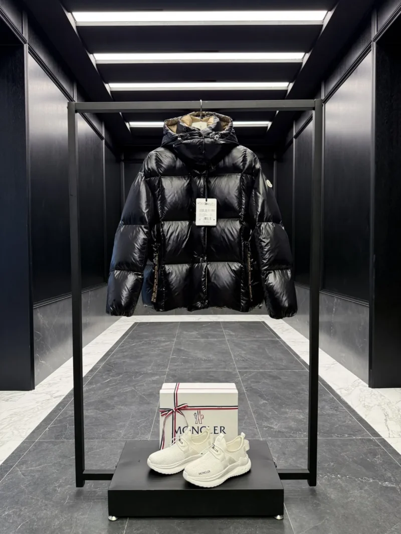 Replica Moncler Parana Black Glossy Jacket Reps - RepLuxe