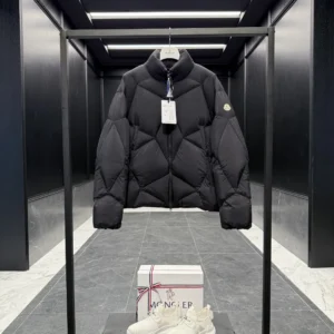 Replica Moncler Vardar Down Jacket Black Quilted Reps - RepLuxe