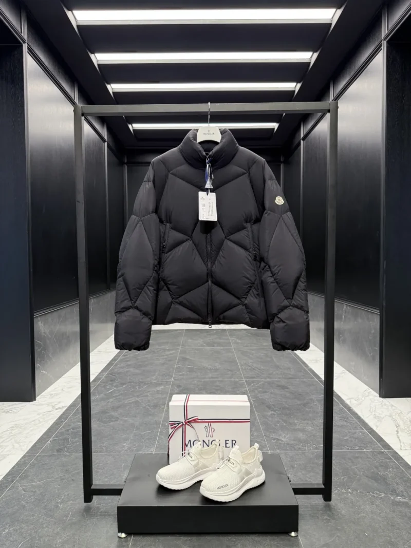 Replica Moncler Vardar Down Jacket Black Quilted Reps - RepLuxe