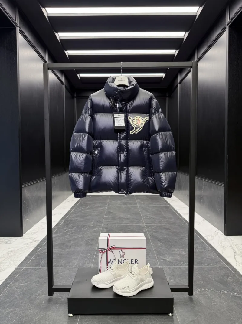 Replica Moncler Leste Down Jacket Blue Short Reps - RepLuxe