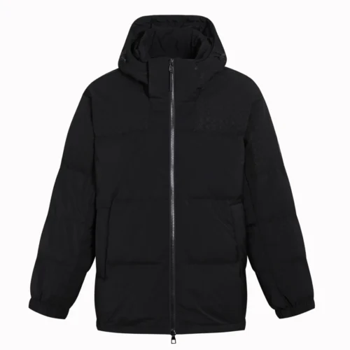 src_0-7 Replica LOUIS VUITTON Down Jacket Black Hooded Reps - RepLuxe