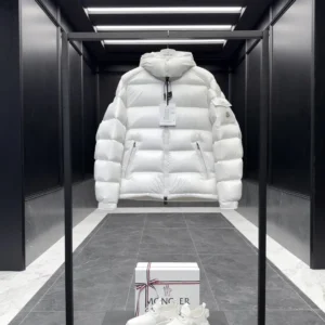 Replica Moncler Maya Down Jacket White Short Reps - RepLuxe