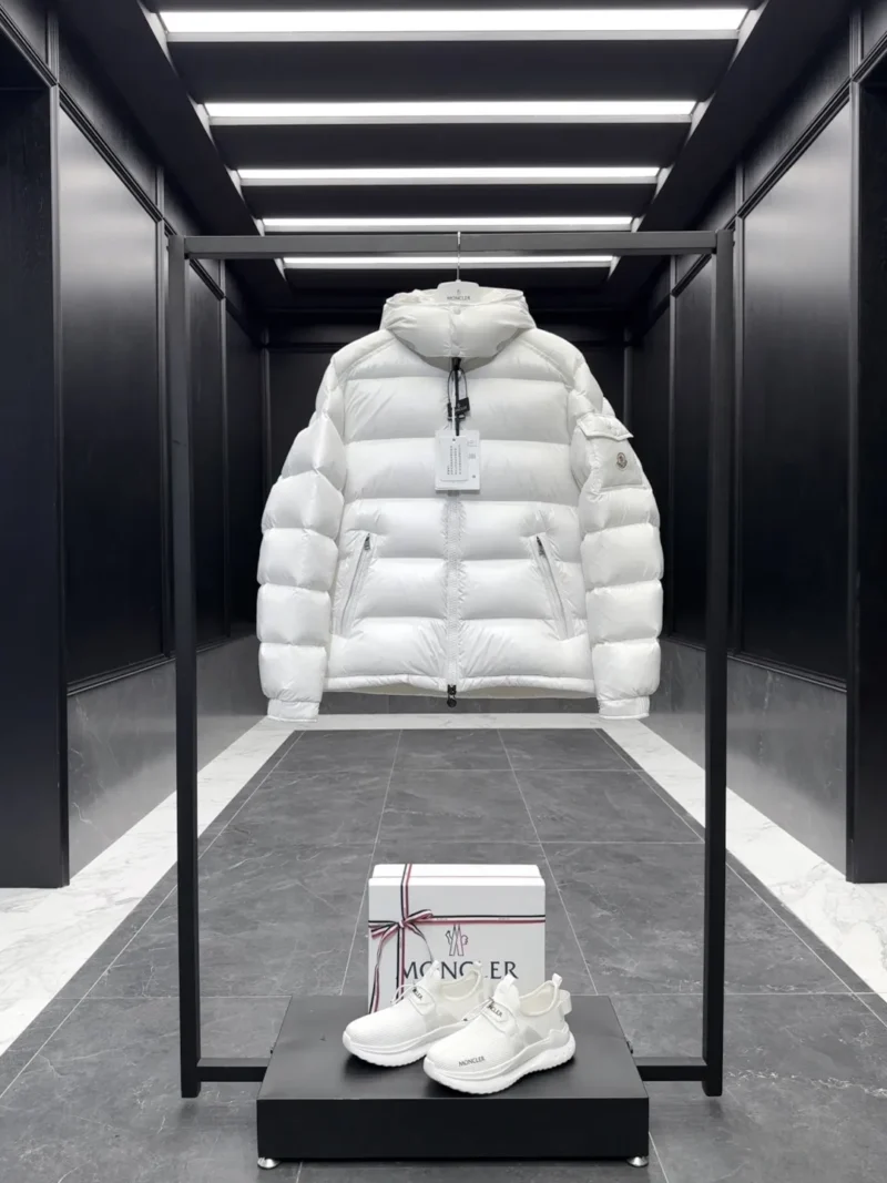 Replica Moncler Maya Down Jacket White Short Reps - RepLuxe