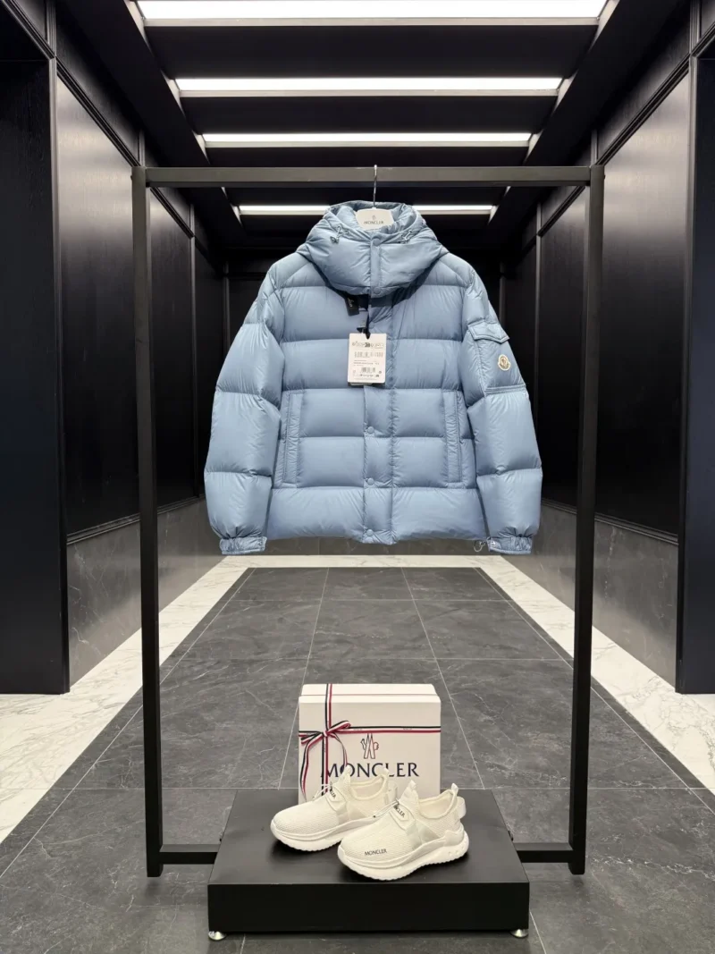 Replica Moncler Maya 70 Down Jacket Baby Blue Reps - RepLuxe
