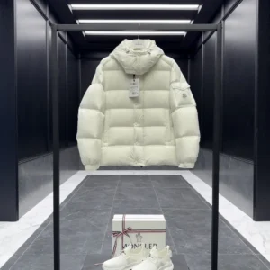 Replica Moncler Maya 70 Down Jacket Cream White Reps - RepLuxe