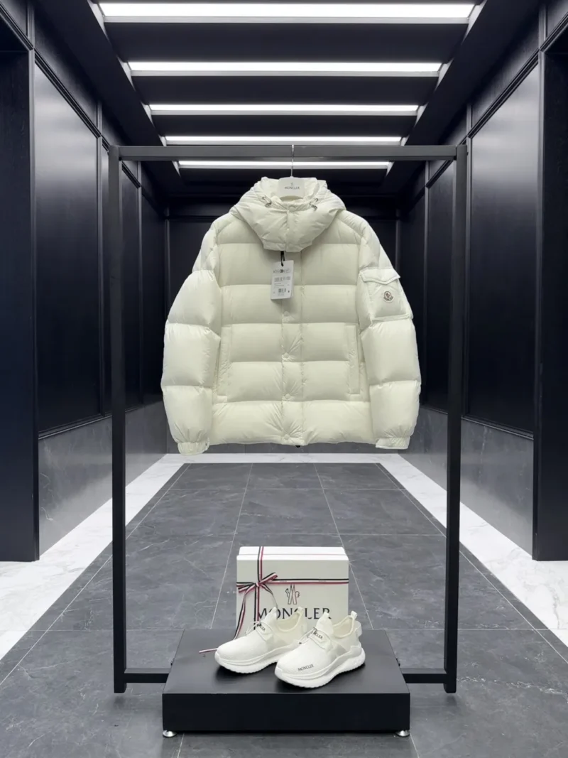Replica Moncler Maya 70 Down Jacket Cream White Reps - RepLuxe