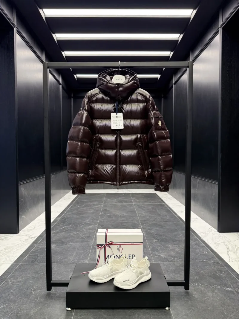Replica Moncler Maya Jacket Chocolate Short Style Reps - RepLuxe