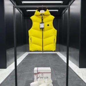 Replica Moncler Guersac Quilted Vest Yellow Sleeveless Reps - RepLuxe