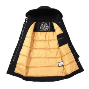 Replica Moose Knuckles Gold Scissor Down Jacket Black Reps - RepLuxe