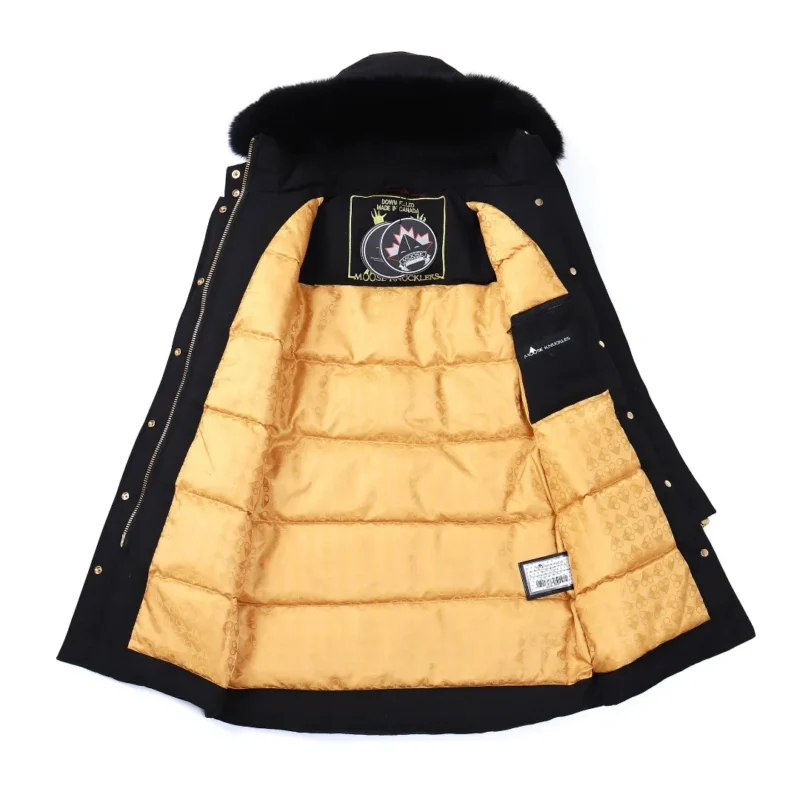 Replica Moose Knuckles Gold Scissor Down Jacket Black Reps - RepLuxe