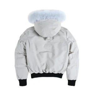Replica Moose Knuckles Classic Bomber Jacket White Reps - RepLuxe