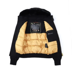Replica Moose Knuckles Gold Scissor Down Jacket Black Reps - RepLuxe