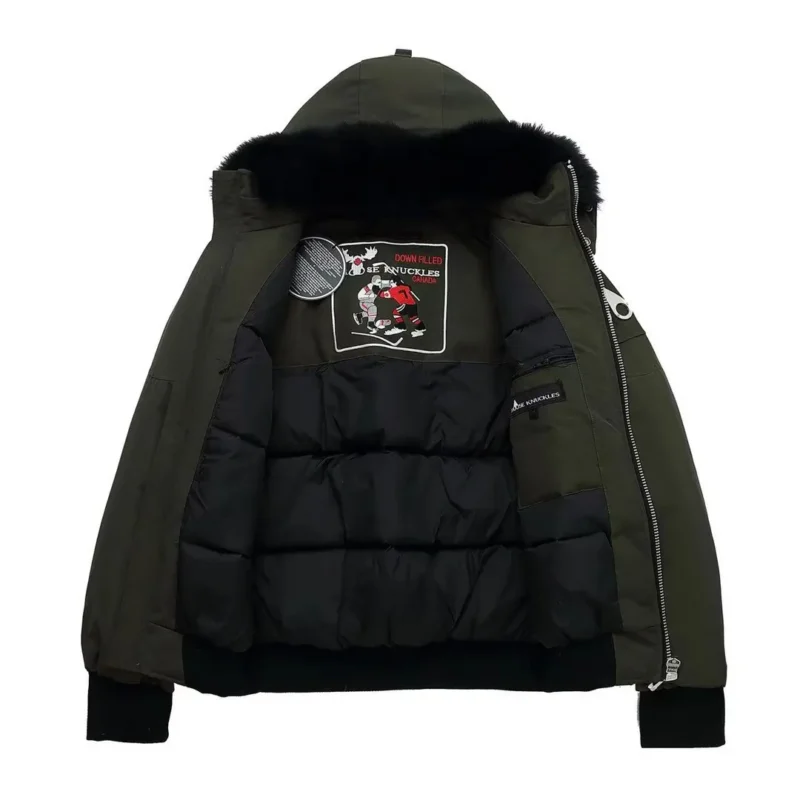 Replica Moose Knuckles Classic Bomber Jacket Olive Reps - RepLuxe