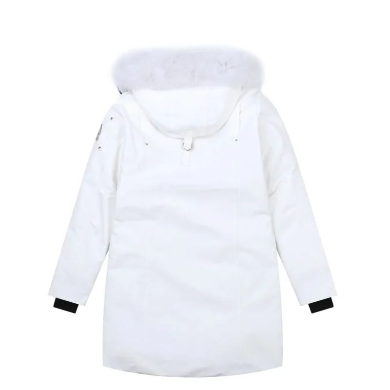 Replica Moose Knuckles Scissor 01 White Parka Reps - RepLuxe