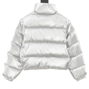 Replica The North Face 86L Down Jacket Silver Cropped Reps - RepLuxe
