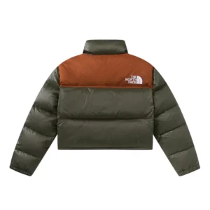 Replica The North Face Nuptse Jacket Olive Brown Reps - RepLuxe