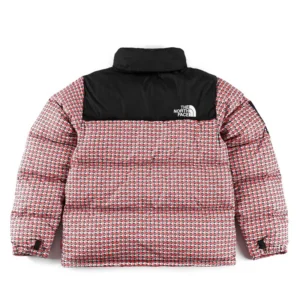 Replica Supreme The North Face Hooded Puffer Red Check Reps - RepLuxe