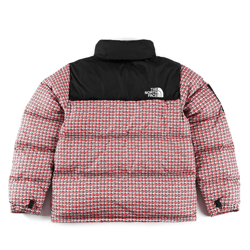 Replica Supreme The North Face Hooded Puffer Red Check Reps - RepLuxe