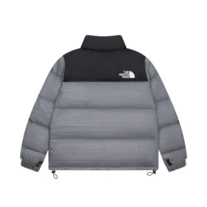 Replica The North Face 1996 Nuptse Jacket Grey Black Reps - RepLuxe