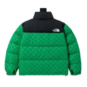 Replica Gucci North Face GG Down Jacket Green Logo Reps - RepLuxe