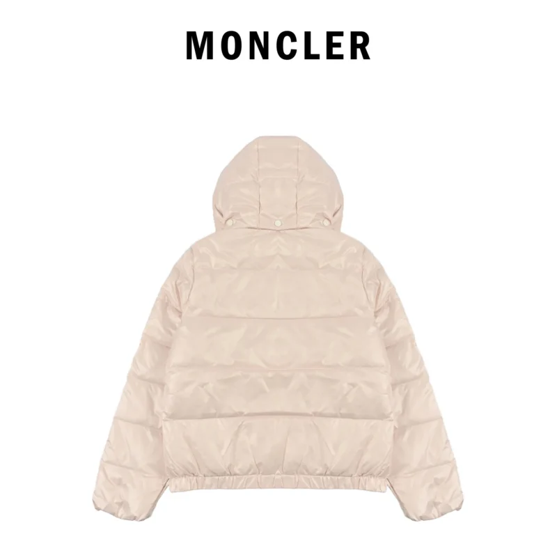 Replica Moncler Andro Short Hooded Down Jacket Pink Reps - RepLuxe