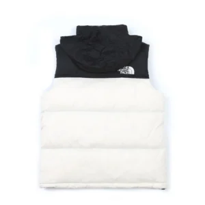 Replica The North Face 1996 Nuptse Vest White Black Reps - RepLuxe