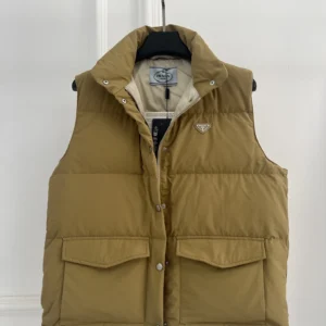 Replica Prada 25Ss Down Vest Camel Classic Style Reps - RepLuxe