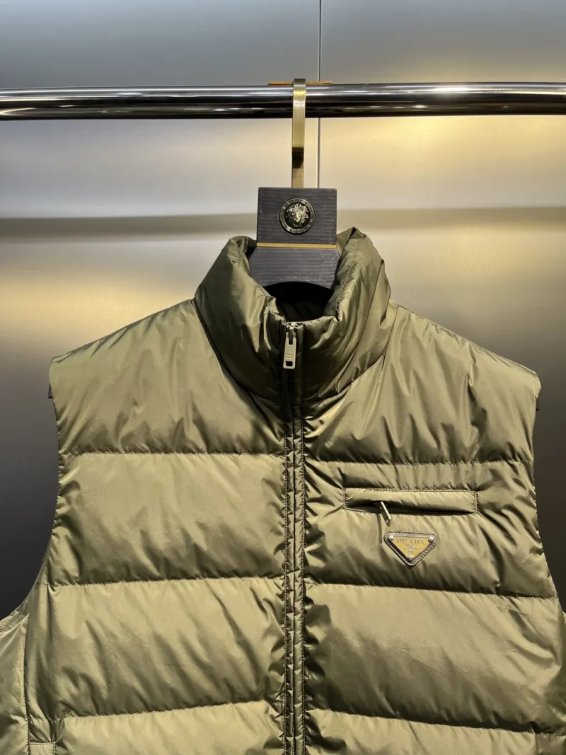 Replica Prada Minimalist Down Vest Olive Green Reps - RepLuxe
