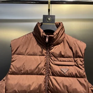 Replica Prada Minimalist Down Vest Brown Classic Reps - RepLuxe